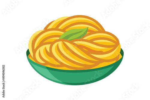 Italian pasta vector illustration on white background