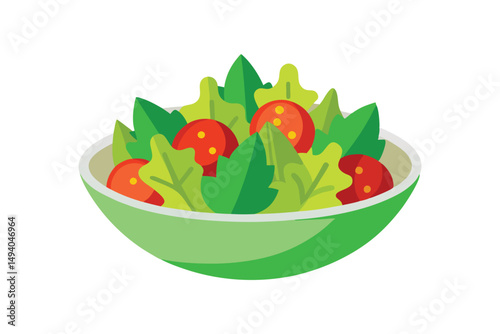 fresh fruit salad vector isolated on white background