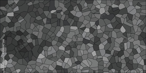 Abstract mosaic background in shades of gray showcasing a seamless texture pattern of irregular geometric shapes perfect for modern design projects.