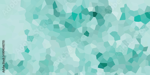 Abstract polygonal mosaic in shades of teal and turquoise creating a smooth background suitable for digital design and various creative projects