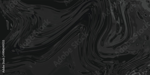 Dark swirling chrome effect fluid texture design representing metallic surface with dark shadows and light reflections ideal for modern design