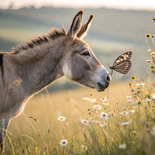 donkey in the meadow