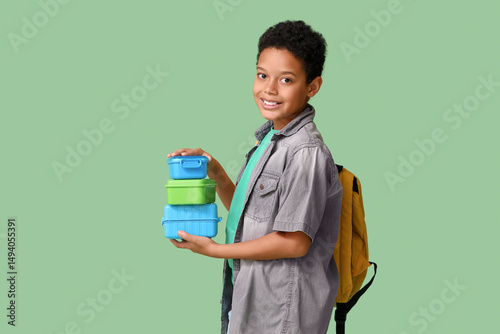 Cute African-American schoo...