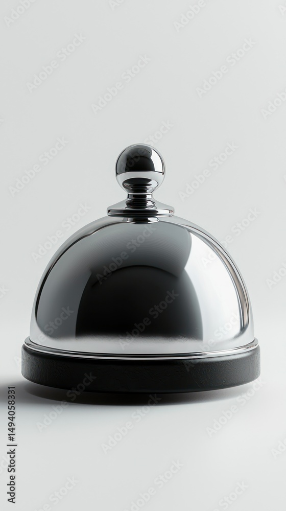 Obraz premium Shiny service bell on white