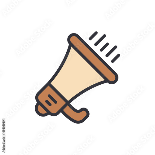 Speakerphone Graphic Icon Design for Announcements And Communication