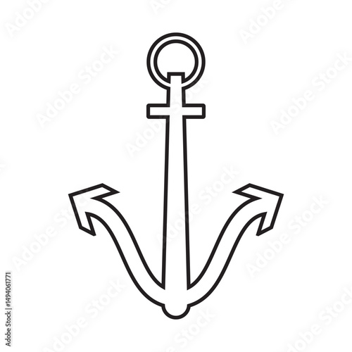 anchor icon, anchor vector on a white background.