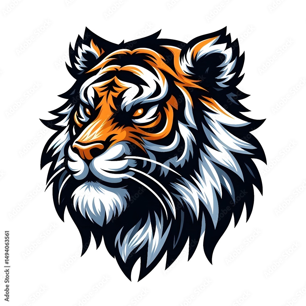 Fototapeta premium tiger head vector