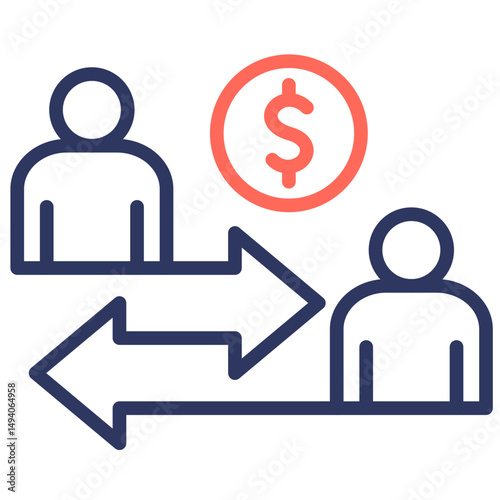 Peer To Peer Lending Icon
