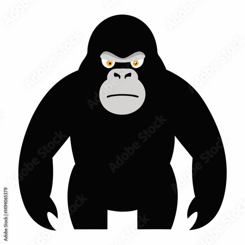 gorilla on white background