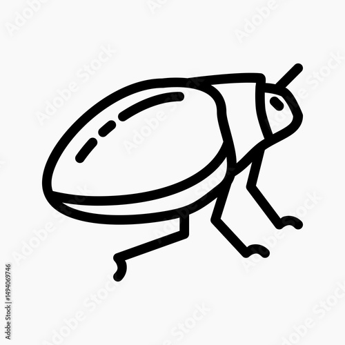 Design Illustration graphic of blood lice icon with line style. Suitable for UI, mobile design, web design, etc.