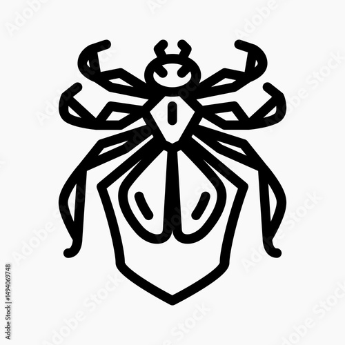 Design Illustration graphic of leaf beetle icon with line style. Suitable for UI, mobile design, web design, etc.
