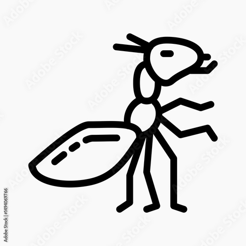 Design Illustration graphic of termite icon with line style. Suitable for UI, mobile design, web design, etc.
