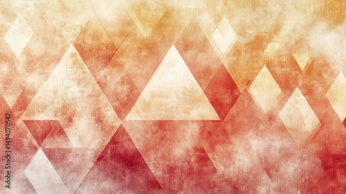 Abstract geometric design with warm tones