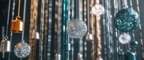 Harmonic wind chimes,diverse market sectors shown in varied materials, resonant sound visualized, diverse rhythmic patterns.