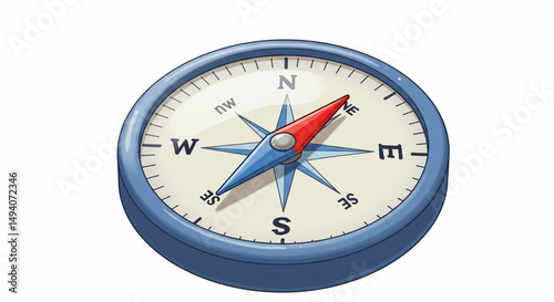 Free Download Compass pointing towards the northeast direction - GFXLoad