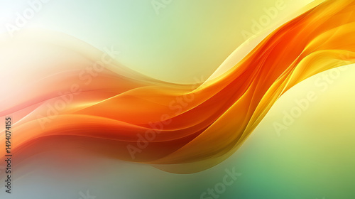 Abstract flowing orange-red fabric design