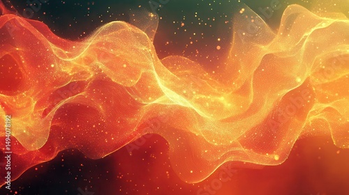 Abstract fiery energy waves