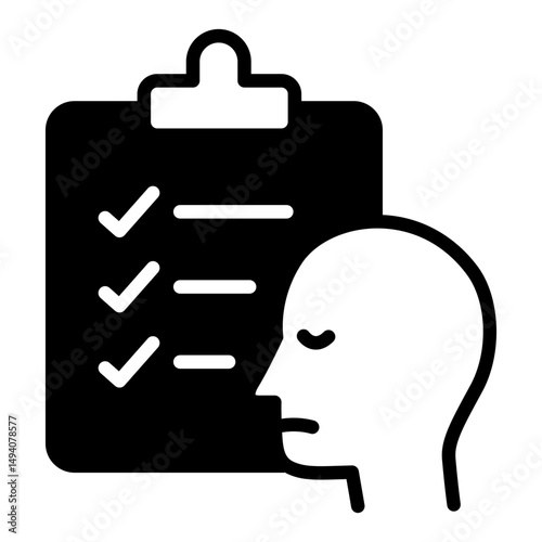 Medical record icon for mental illness