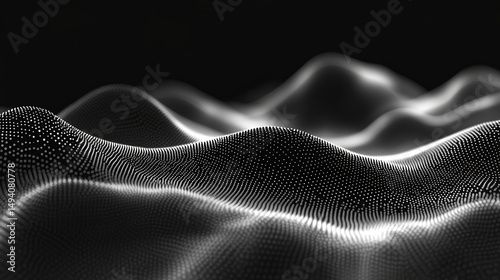 Abstract digital wave formations