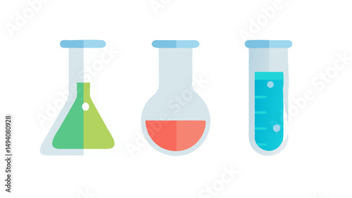 test tubes with colorful liquid