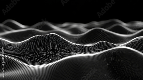 Abstract digital landscape of undulating waves (6)
