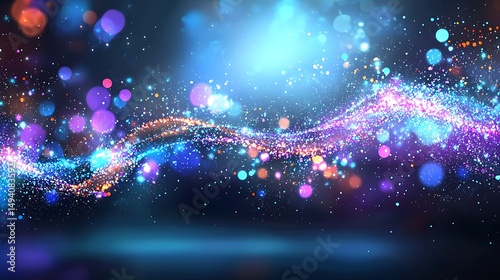 Abstract glowing particles