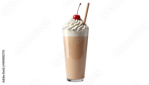 Chocolate milkshake with whipped cream