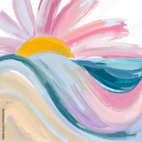 Abstract wave colorful wallpaper and illustration