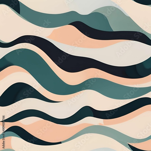 Abstract wave colorful wallpaper and illustration