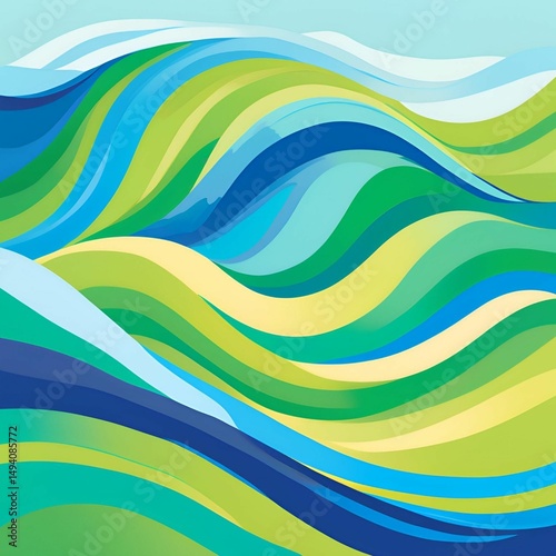 Abstract wave colorful wallpaper and illustration