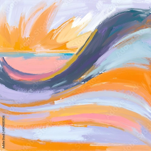Abstract wave colorful wallpaper and illustration