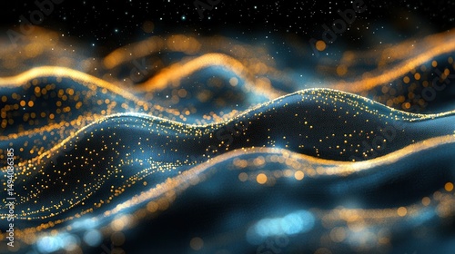Abstract digital landscape of shimmering particles (21)
