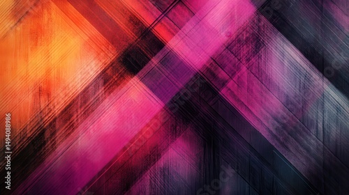 Abstract diagonal lines in vibrant colors