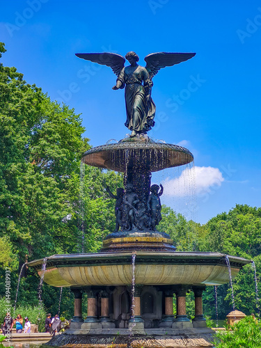 Foto Bethesda Fountain angel in Central Park New York