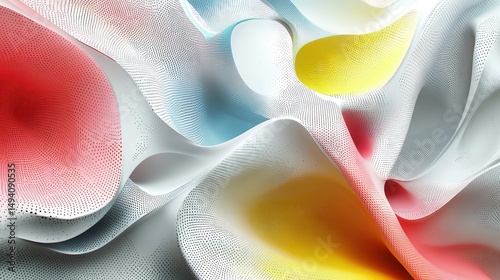 Abstract, colorful, swirling, textured design