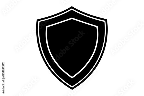 verified shield  silhouette vector