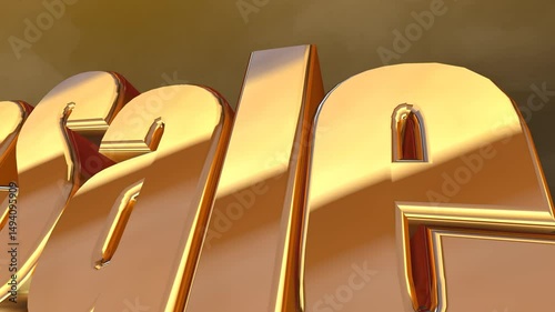 Mega sale 3d text animation concept. 