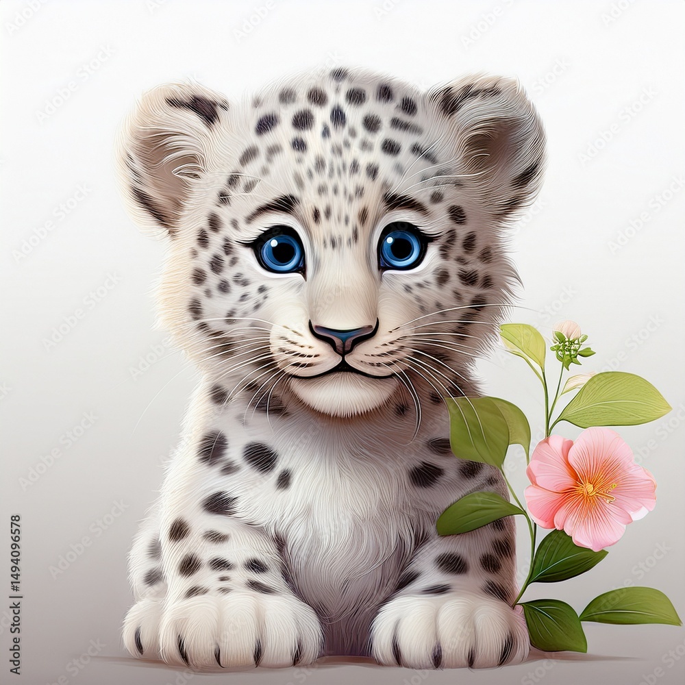 Obraz premium Niedlicher Leopard