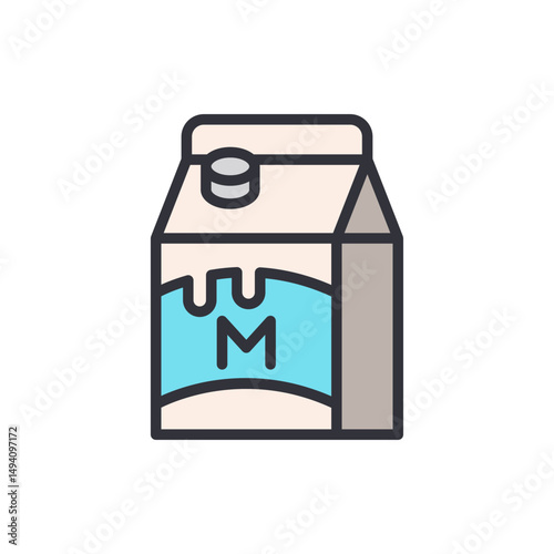 Illustration Of Dairy Milk Box Packaging Product For Consumption
