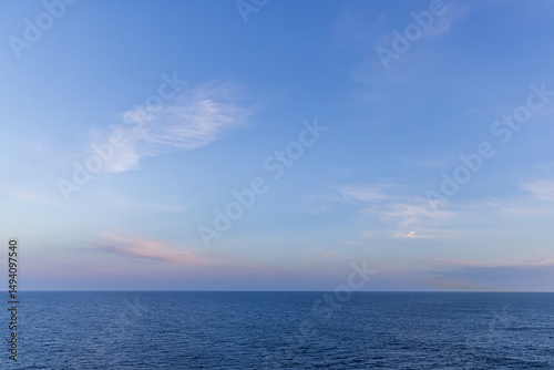 Wallpaper Mural Calm Ocean Horizon With Blue Sky at Sunset on West Coast, BC, Canada Torontodigital.ca