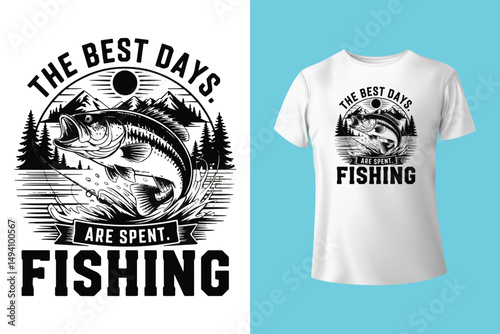 Fishing t shirt design retro and vintage style and t shirt graphic designs for fish man