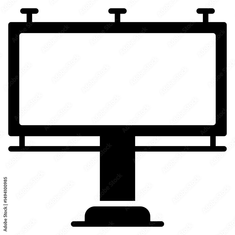 Obraz premium Billboard Solid Icon