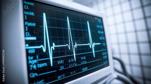 Monitoring vital signs with an EKG machine in healthcare environment
