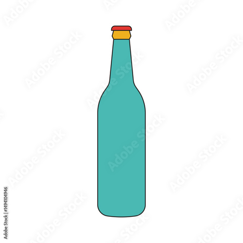 Illustration bottle retro unique design isolated