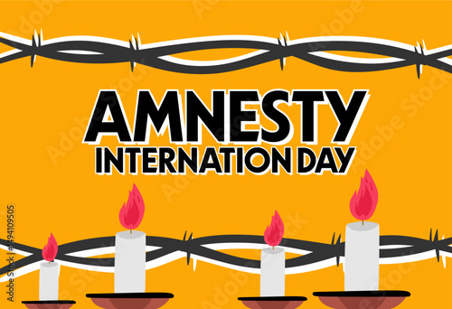 Happy International Amnesty Day with candles