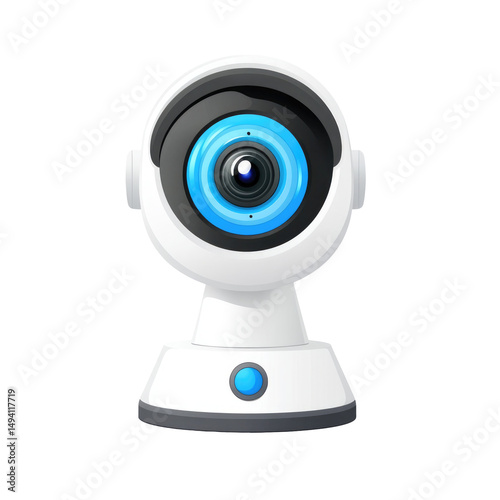 Webcam Icon With Live Symbol In Remote Style On isolated on a transparent background. High quality PNG, commercial use.