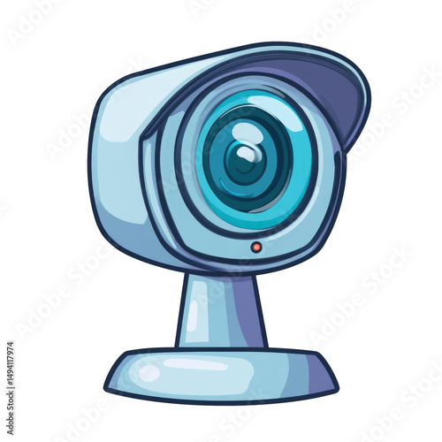 Webcam Icon With Live Symbol In Remote Style On isolated on a transparent background. High quality PNG, commercial use.
