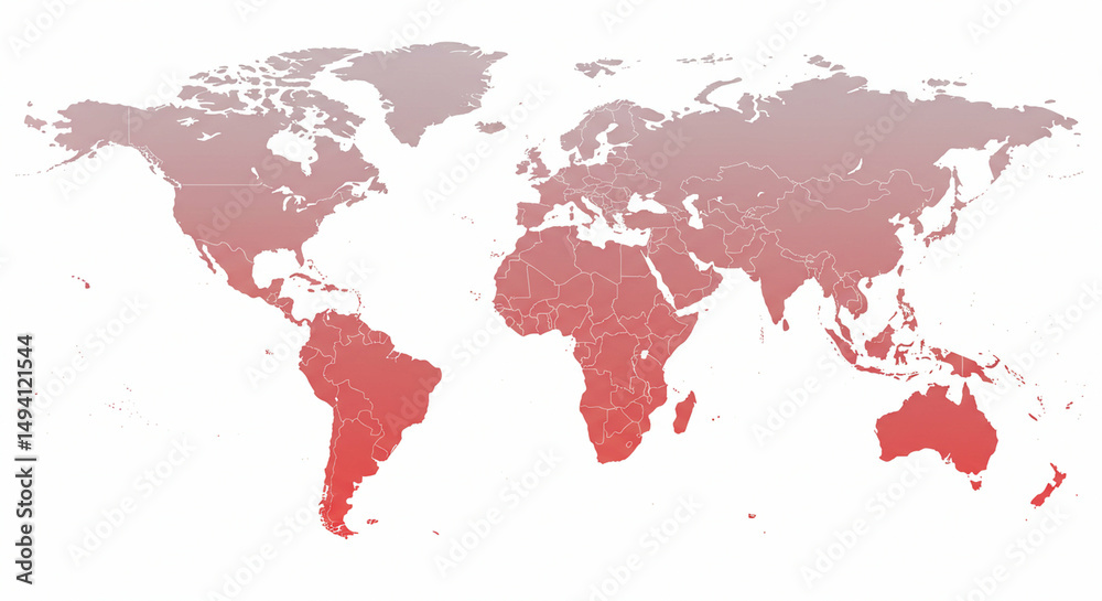 Fototapeta premium Shifting world red gradient overlay