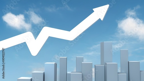 Business growth trends financial market infographic urban environment aerial viewpoint economic analysis
