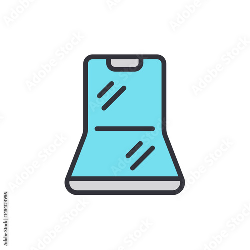 Foldable Screen Device Representing Innovative Technology And Future Gadgets